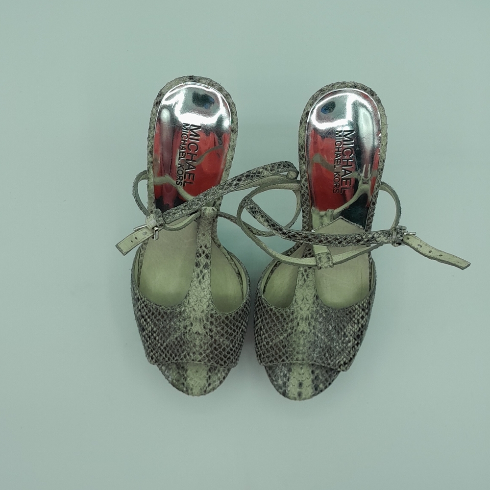 Michael Kors Felicia Python Embossed Leather T-St… - image 7